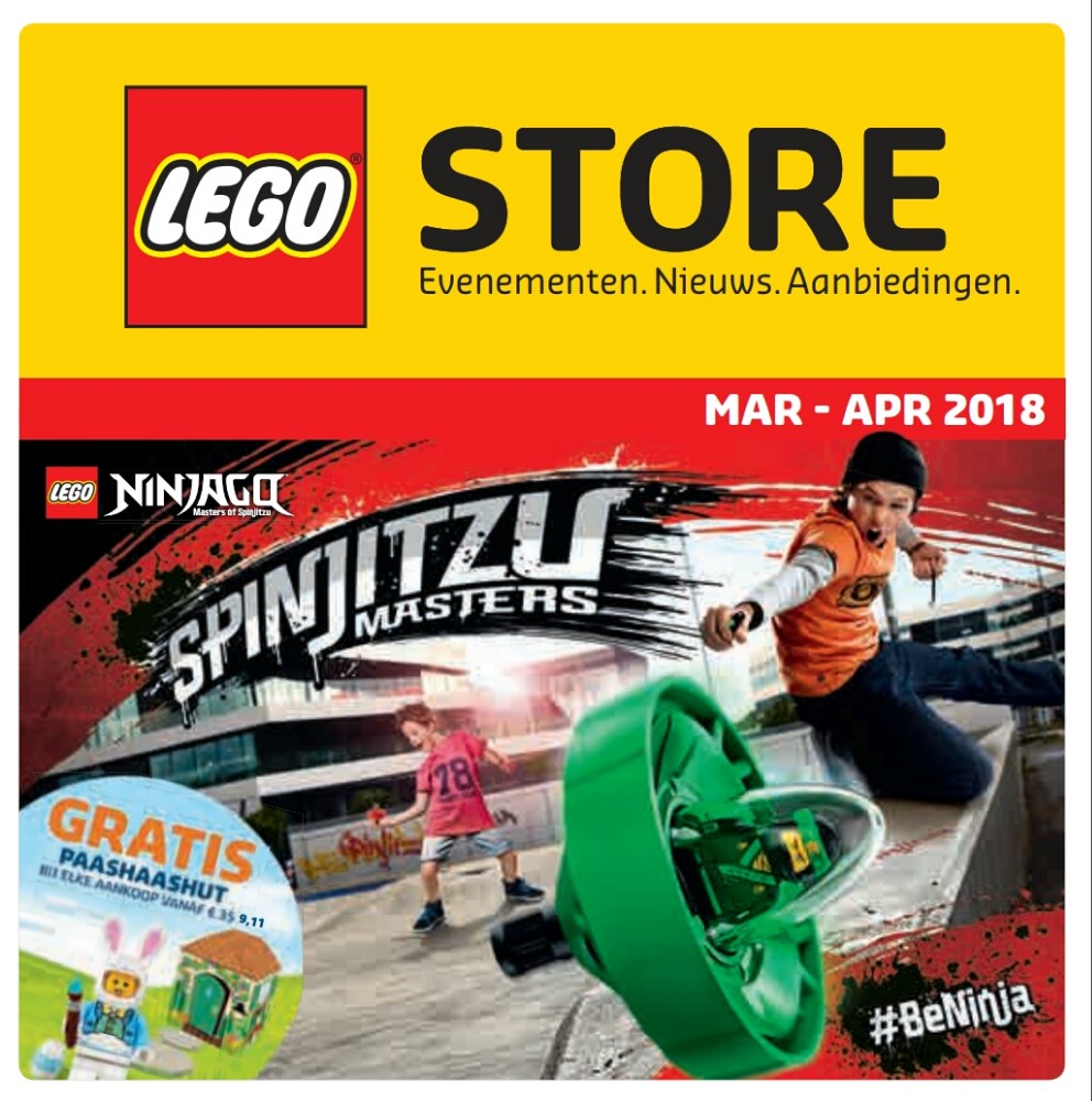 Europese LEGO Store kalender maart-april 2018