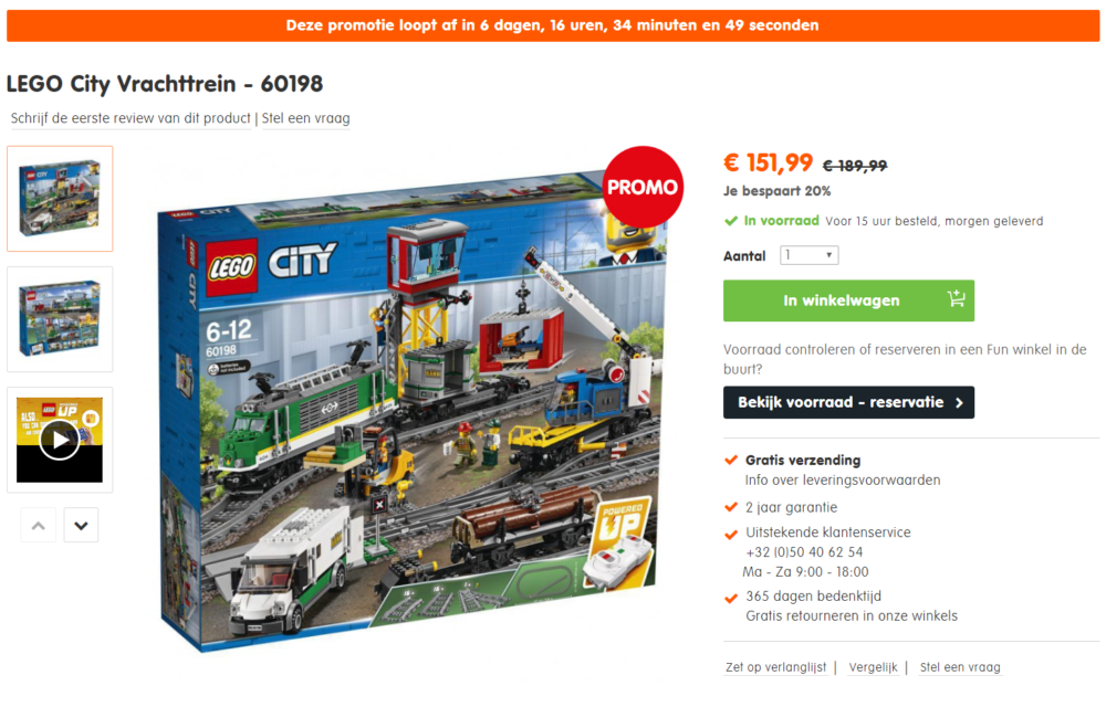 20% korting op LEGO City