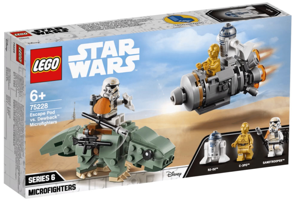 LEGO Star Wars 75228 Escape Pod vs Dewback