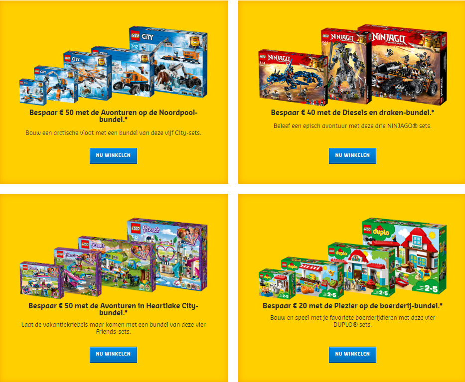 LEGO 2018 bundels met korting