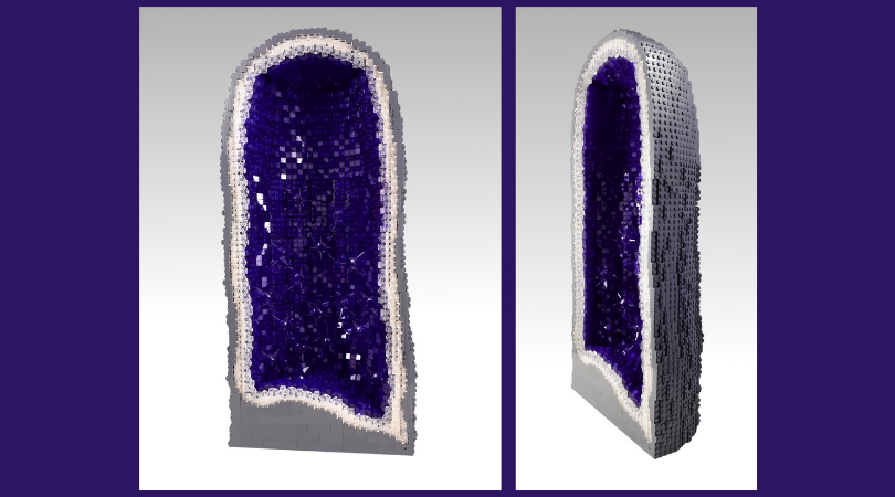 [MOC] LEGO Amethyst Geode – Koen Zwanenburg
