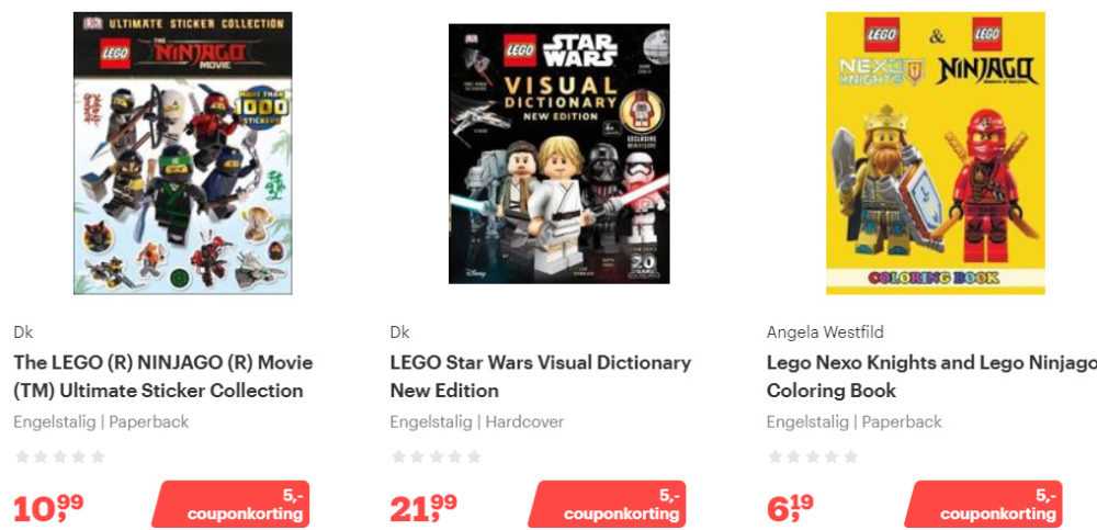 Korting Engelstalige LEGO Boeken 2