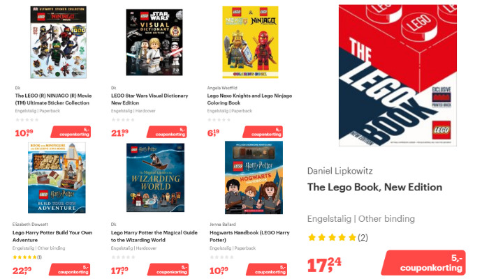 [Aanbieding] Korting op Engelstalige LEGO boeken