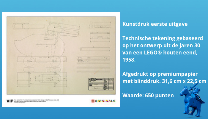 LEGO VIP Originals Technische tekening LEGO eend
