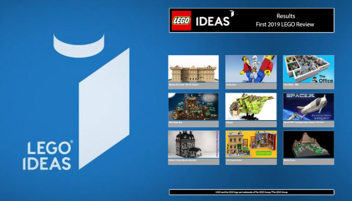 Uitslag eerste LEGO Ideas review 2019