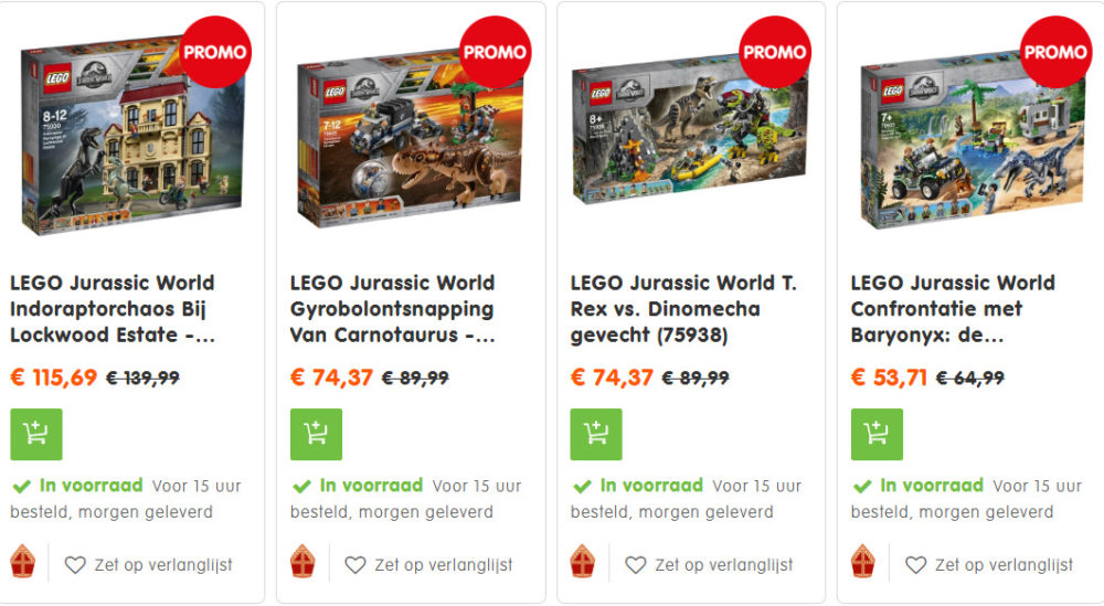 21% korting op LEGO