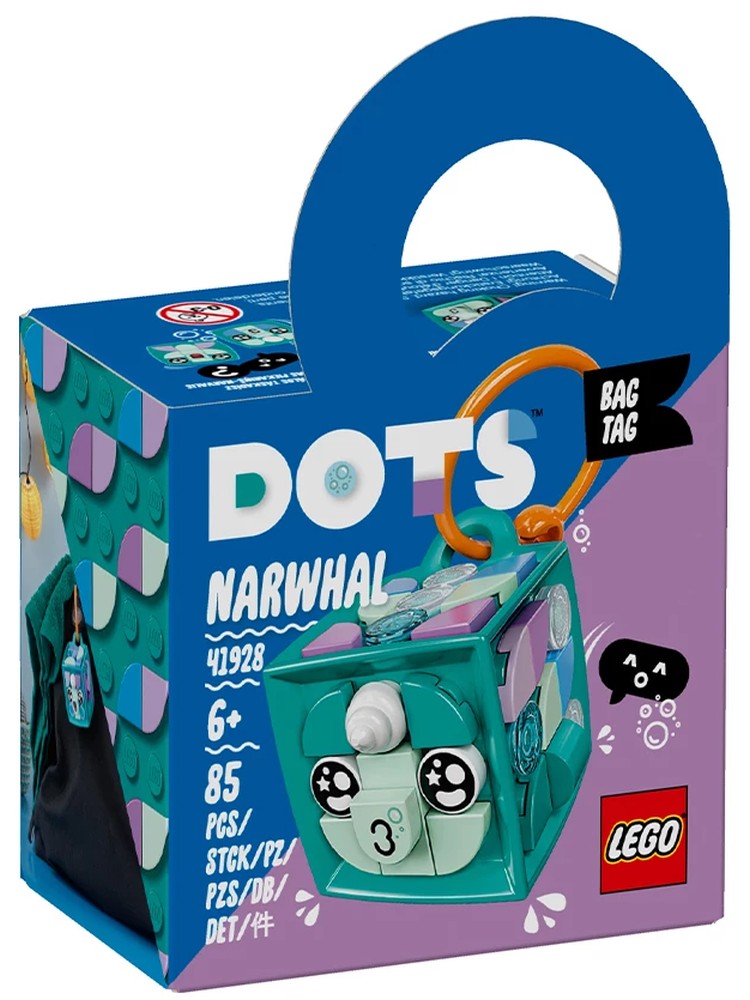 LEGO DOTS 41928 Narwal Bag Charm (1)