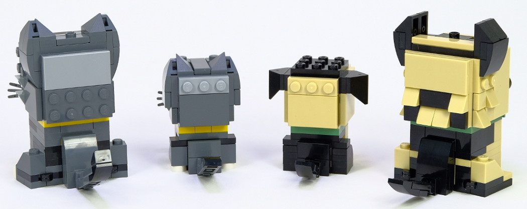 LEGO BrickHeadz Shorthair Cat & Kitten – German Shepherd & Puppy