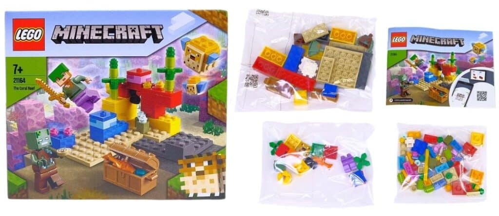 [Review] LEGO Minecraft 21164 The Coral Reef - Bouwsteentjes.info