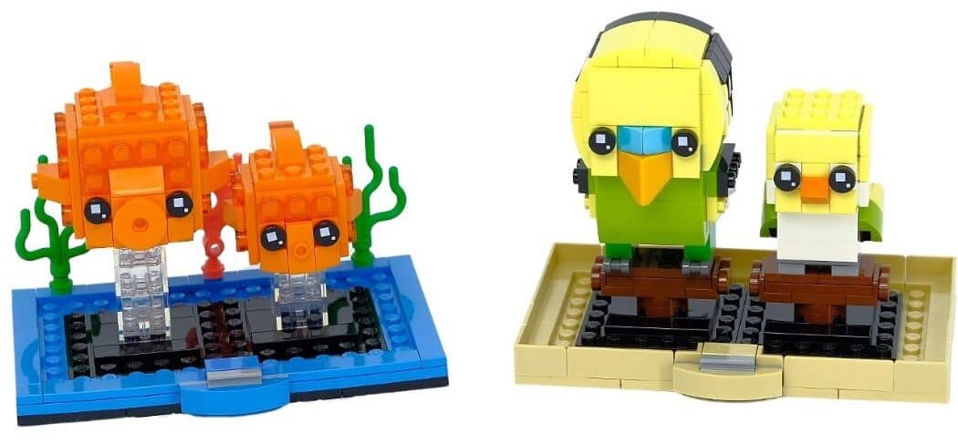 [Review] LEGO BrickHeadz Pets Goldfish & Budgie