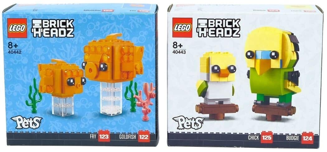 [Review] LEGO BrickHeadz Pets Goldfish & Budgie