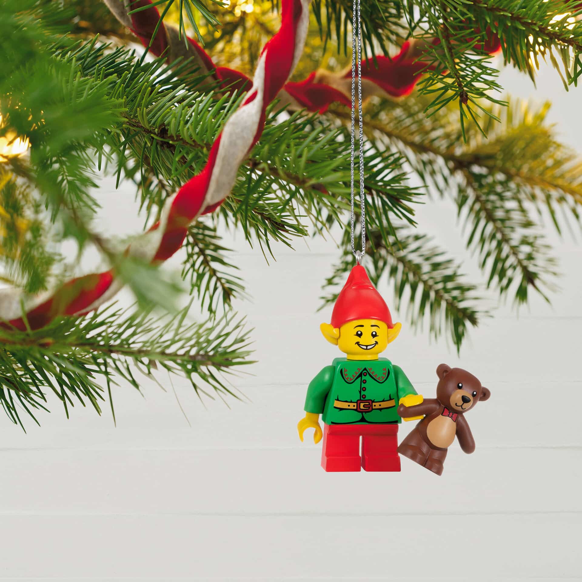LEGO® Elf and Teddy Minifigure Ornament (3)