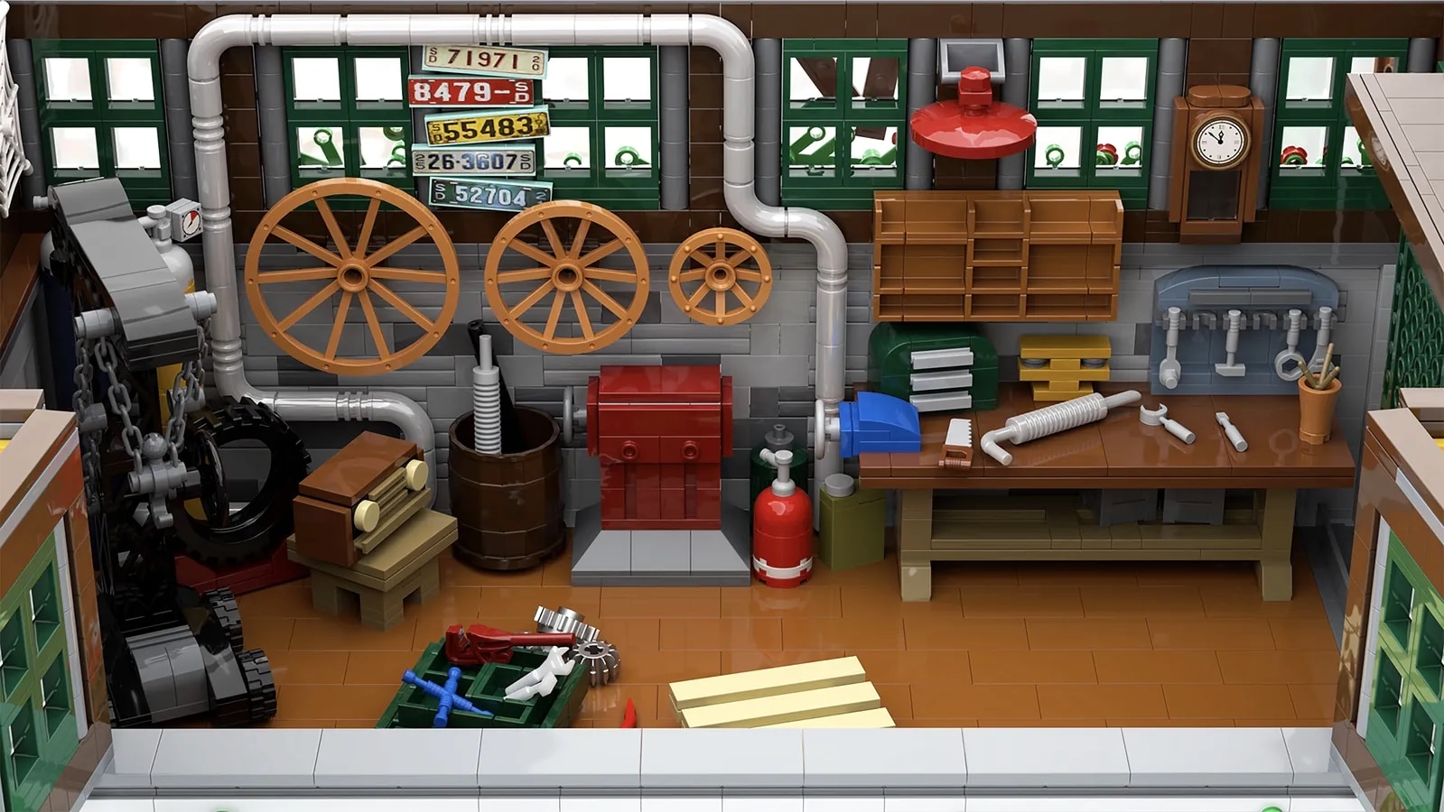 lego ideas auto repair garage (8)
