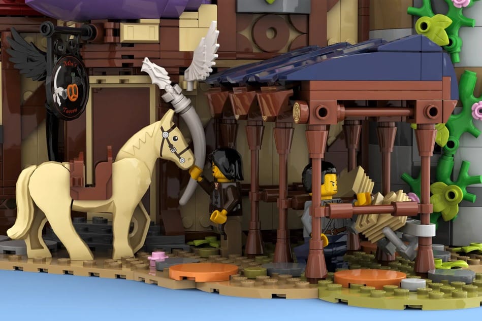 lego ideas medieval guarded inn (12)