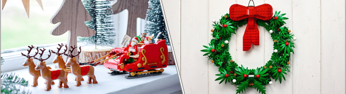 lego santa's sleigh & wreath 2 in 1