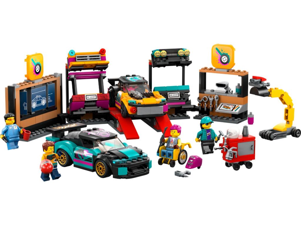 lego city 60389 custom car garage (2)