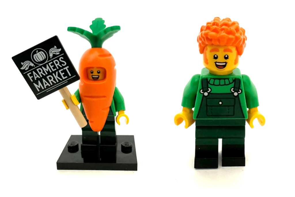 lego 71037 minifigures series 24 carrot costume front