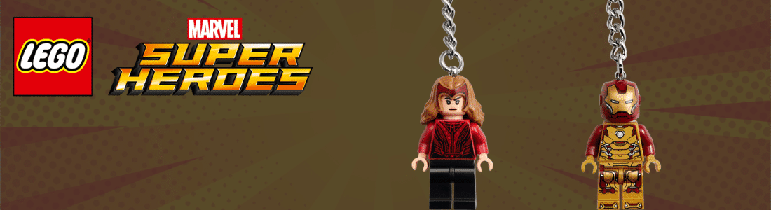 lego 854240 iron man keyring & lego 854241 scarlet witch keyring kopen