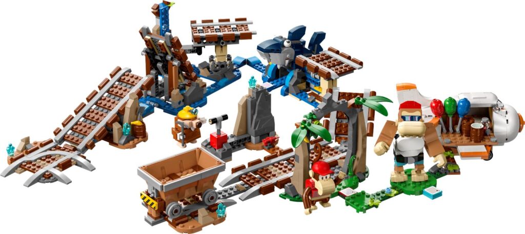 lego super mario 71425 diddy kong's mine cart ride (2)