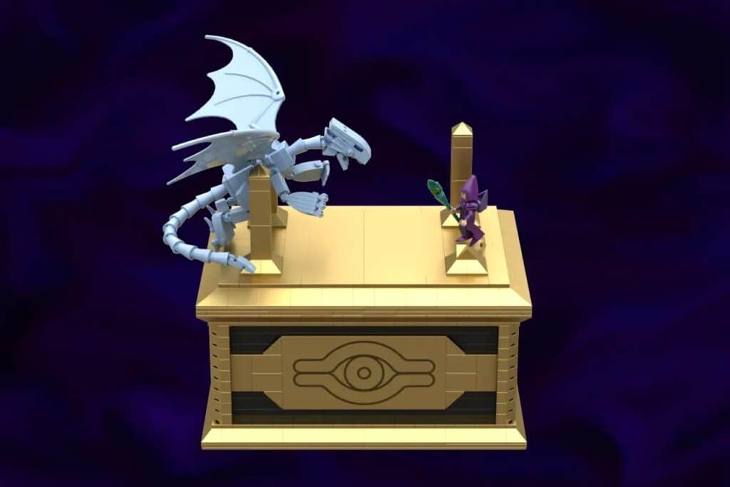 lego ideas yu gi oh – dark magician vs blue eyes white dragon (2)