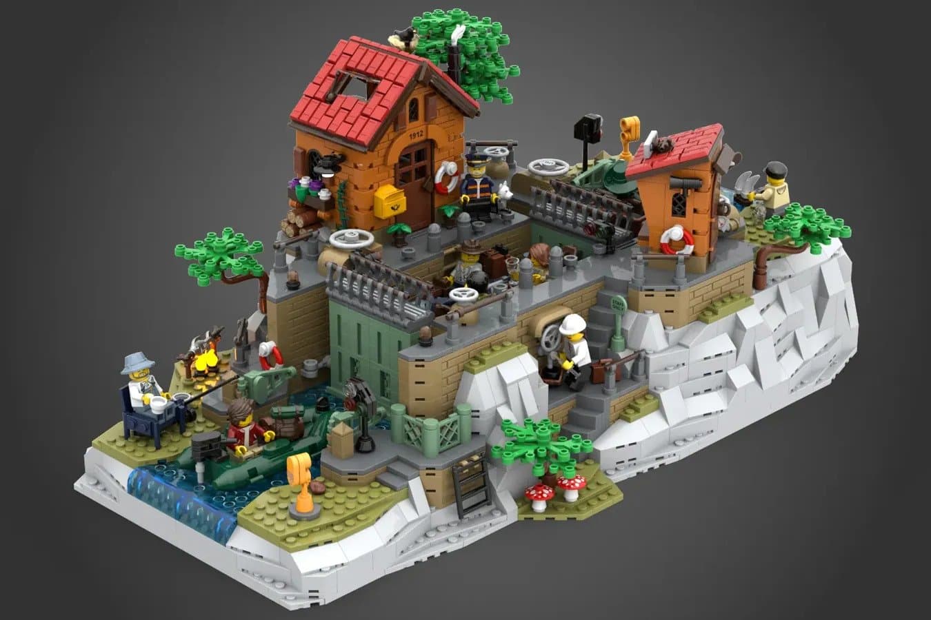 lego ideas working canal lock