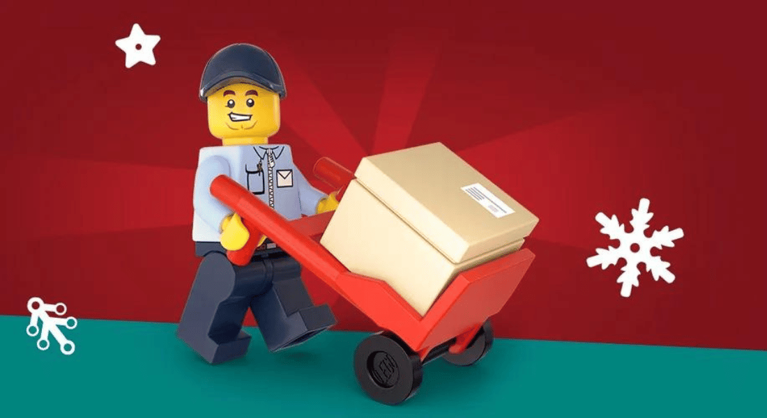 Je hebt nog maar 1 dag voor tijdige standaardverzending voor kerst via LEGO