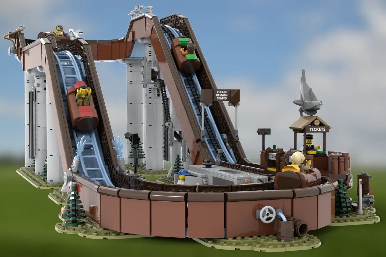 lego ideas working log flume