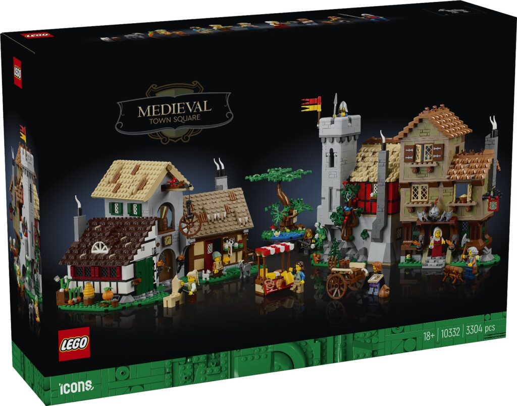 lego icons 10332 medieval town square box front