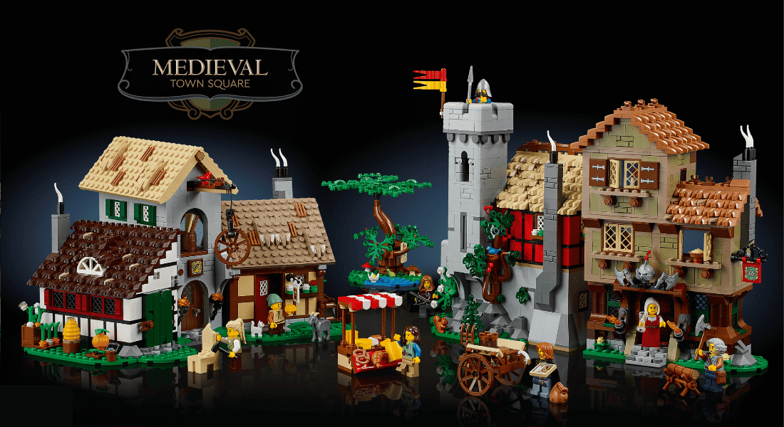 LEGO Icons 10332 Medieval Town Square onthuld – vanaf maart te koop