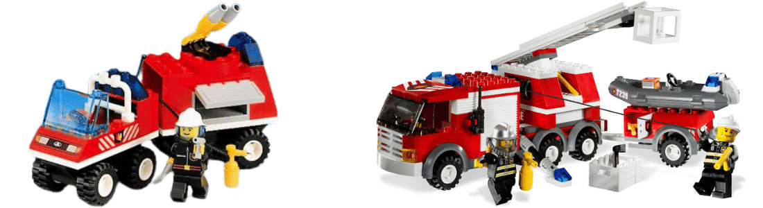 lego 6486 fire engine & lego 7239 fire truck
