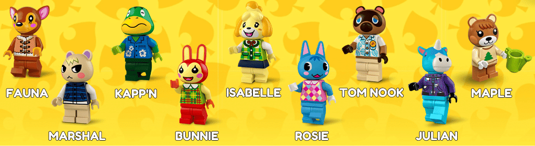 lego animal crossing minifigures