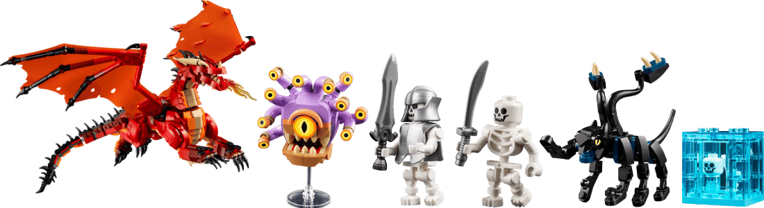 lego ideas 21348 dungeons & dragons red dragon’s tale monsters