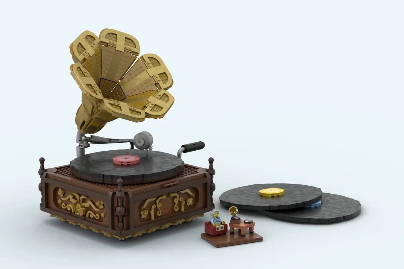 lego ideas vintage record player
