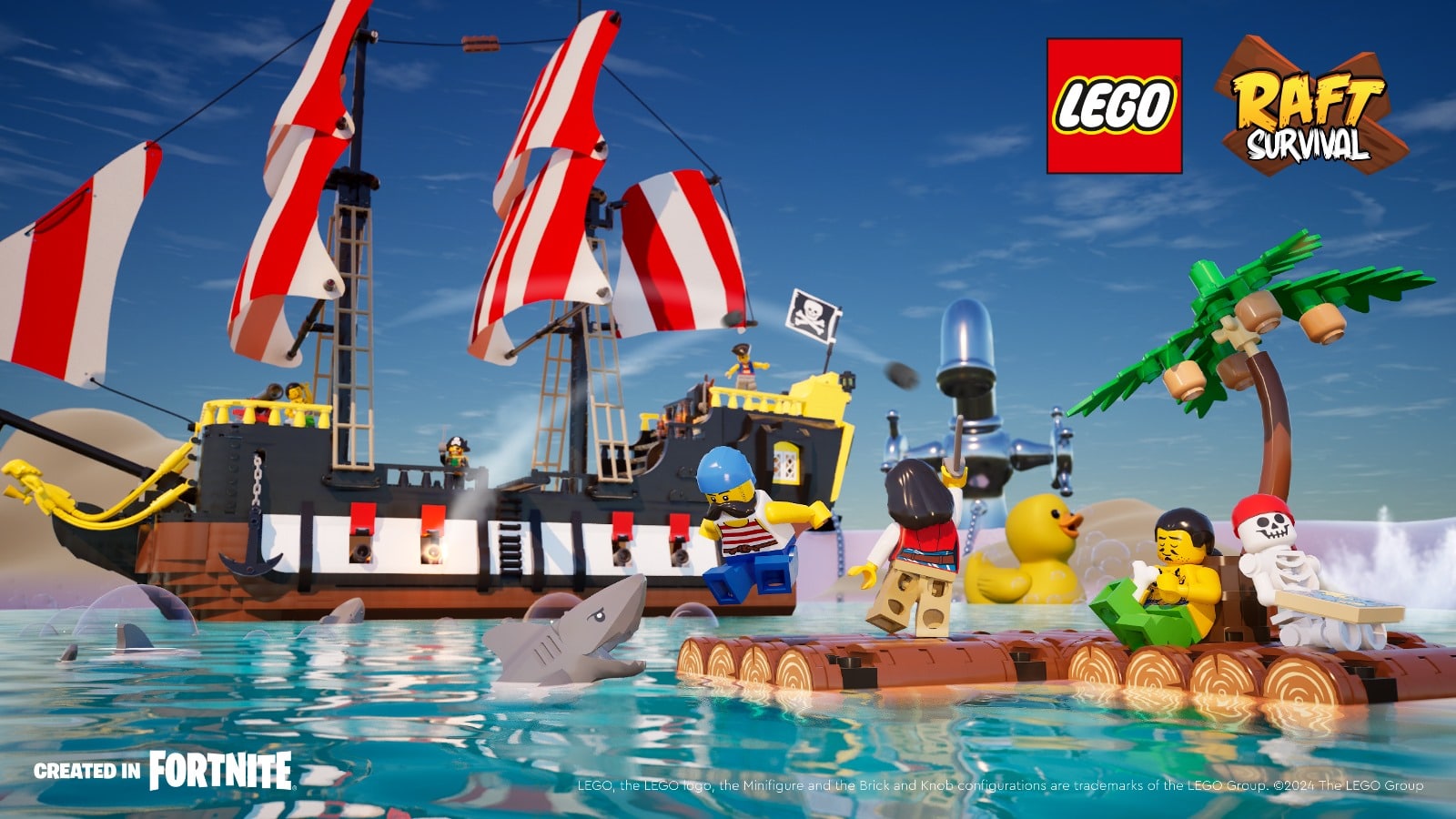 lego raft survival