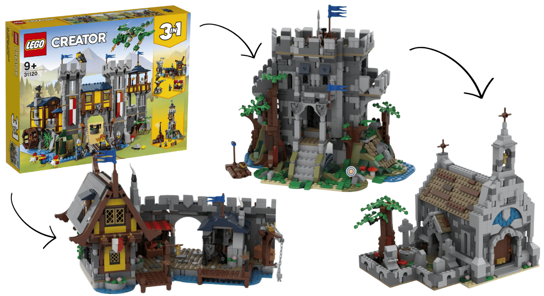 [RYS] LEGO Creator Medieval Castle – 3 alternatieve modellen