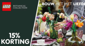 15% korting op alle lego botanical collection bouwsets