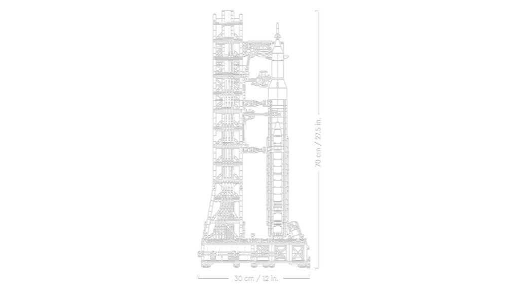 lego icons 10341 nasa artemis space launch system afmetingen