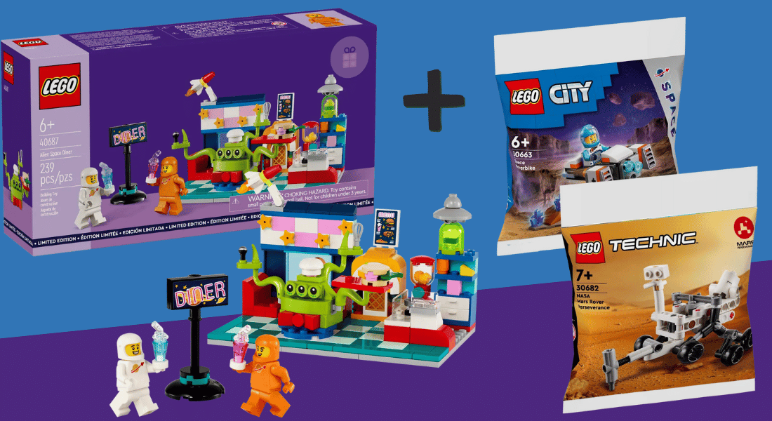 Gratis LEGO 40687 Alien Space Diner & 2 LEGO Polybags – nu verkrijgbaar