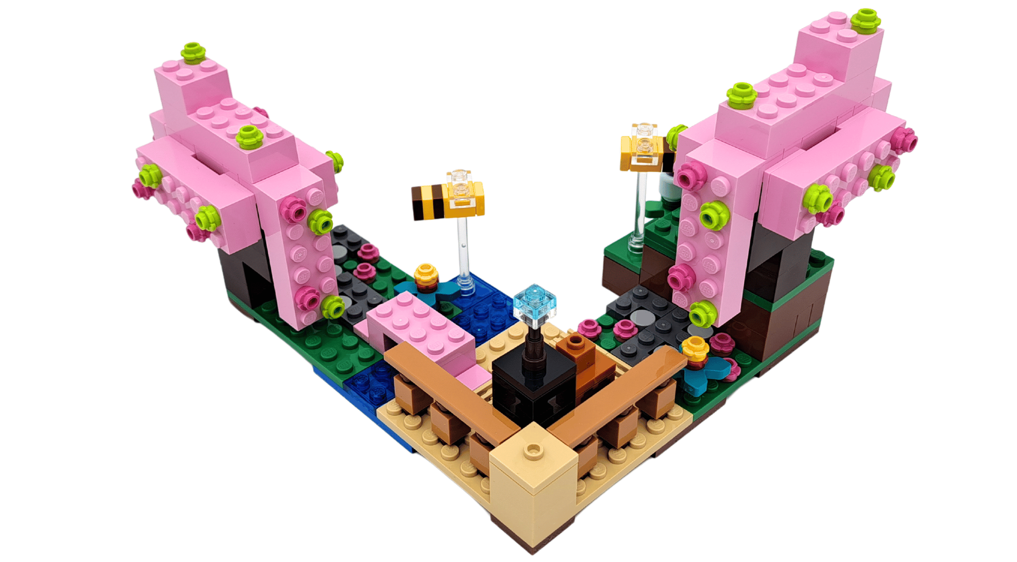 [review] lego minecraft 21260 the cherry blossom garden (7)