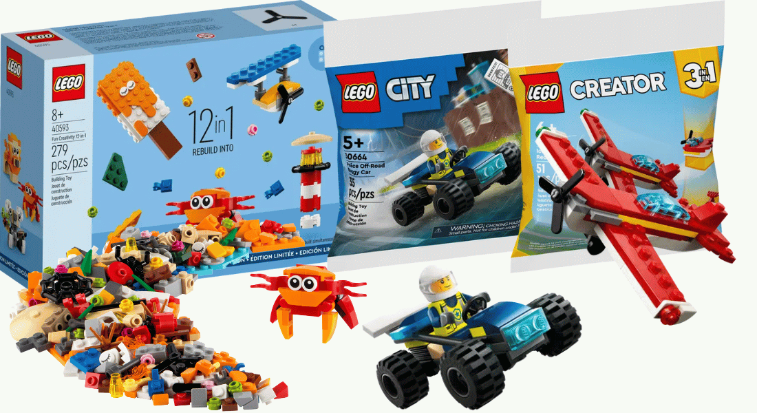 Gratis LEGO 12-in-1 Creatief Bouwplezier + 2 LEGO Polybags