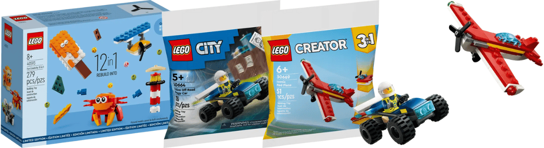 gratis lego 12 in 1 creatief bouwplezier + 2 polybags