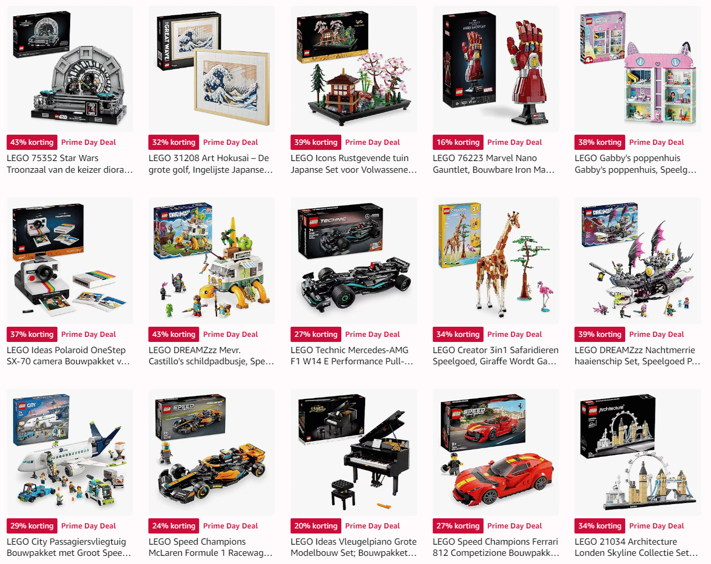 [prime days ] hoge korting op veel lego sets (1)