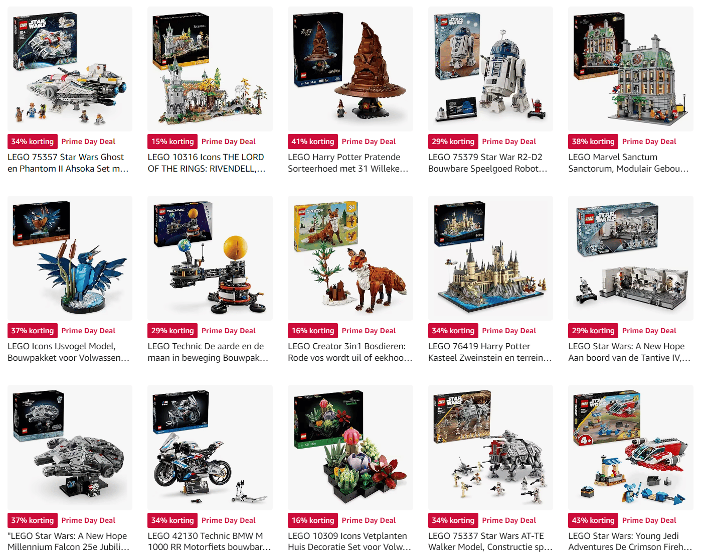 [prime days ] hoge korting op veel lego sets