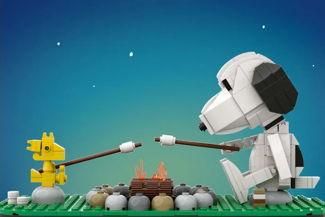 lego ideas snoopy campfire