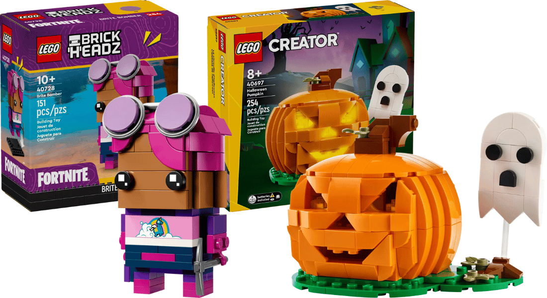 Gratis LEGO Brite Bomber en LEGO Halloween Pumpkin