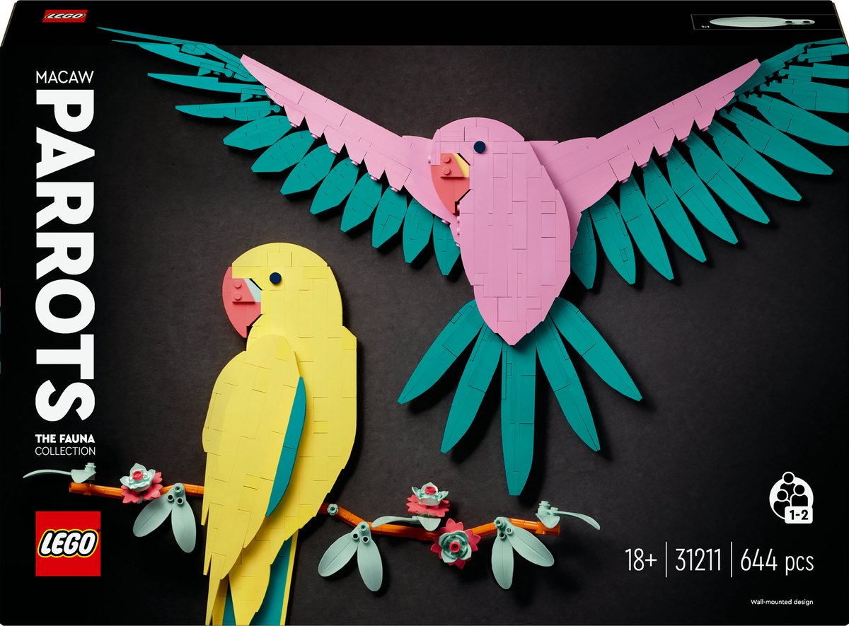 lego art 31211 the macaw parrots