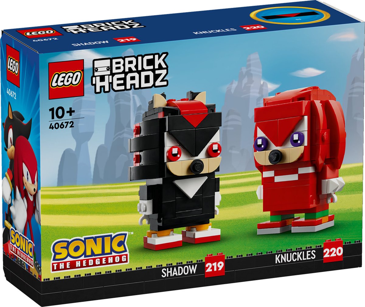 lego brickheadz 40672 knuckles & shadow