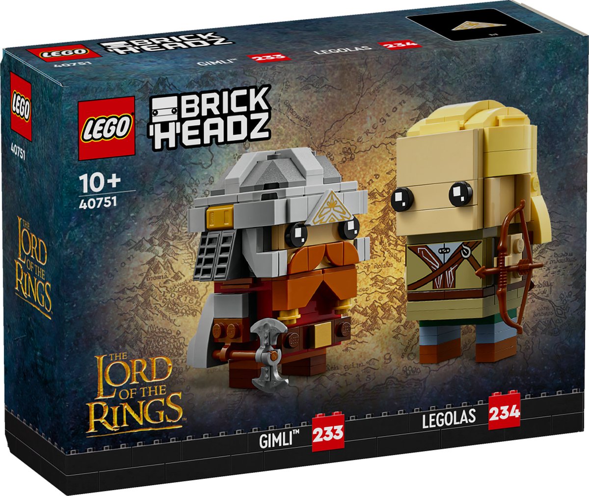 lego brickheadz 40751 legolas & gimli