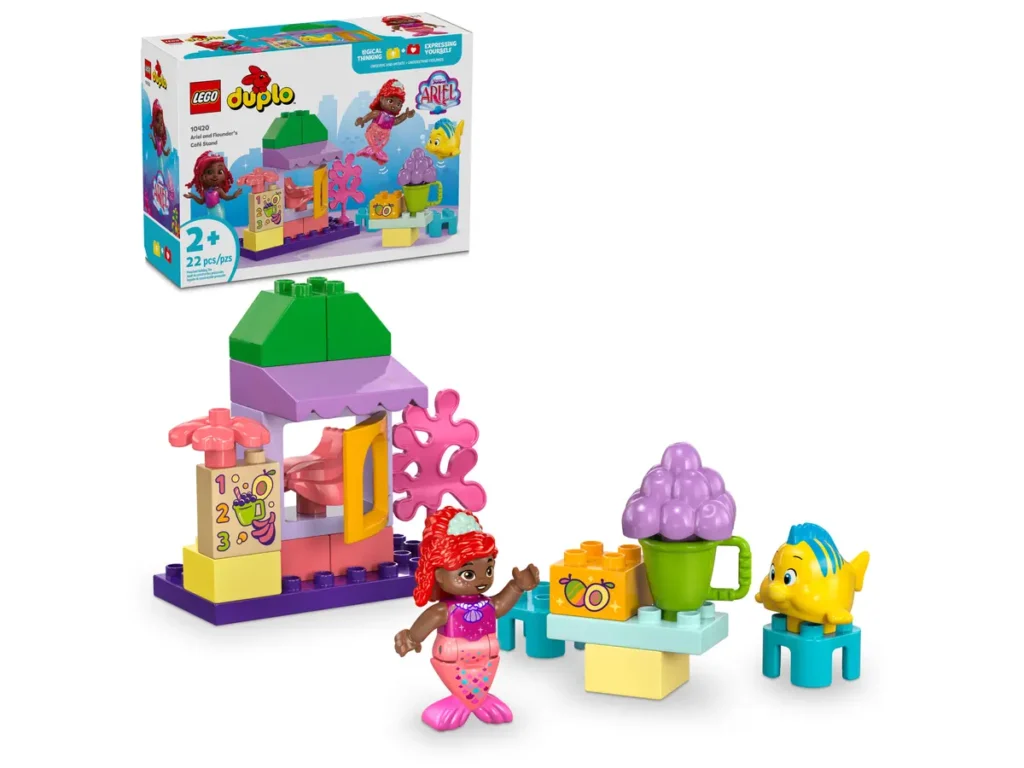 lego duplo 10420 ariel and flounder's café stand