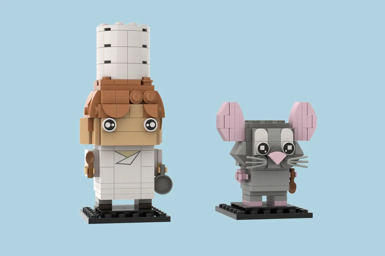 lego ideas linguini & remy brickheadz